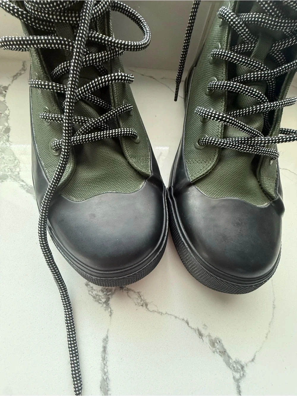 Hunter Olive Green Lace-Up Men's Boots